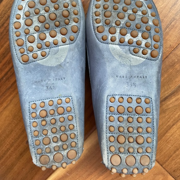 M. Gemi Women's Light Blue Soft Italian Leather Penny Driving Loafers Size 36.5 - Picture 7 of 7